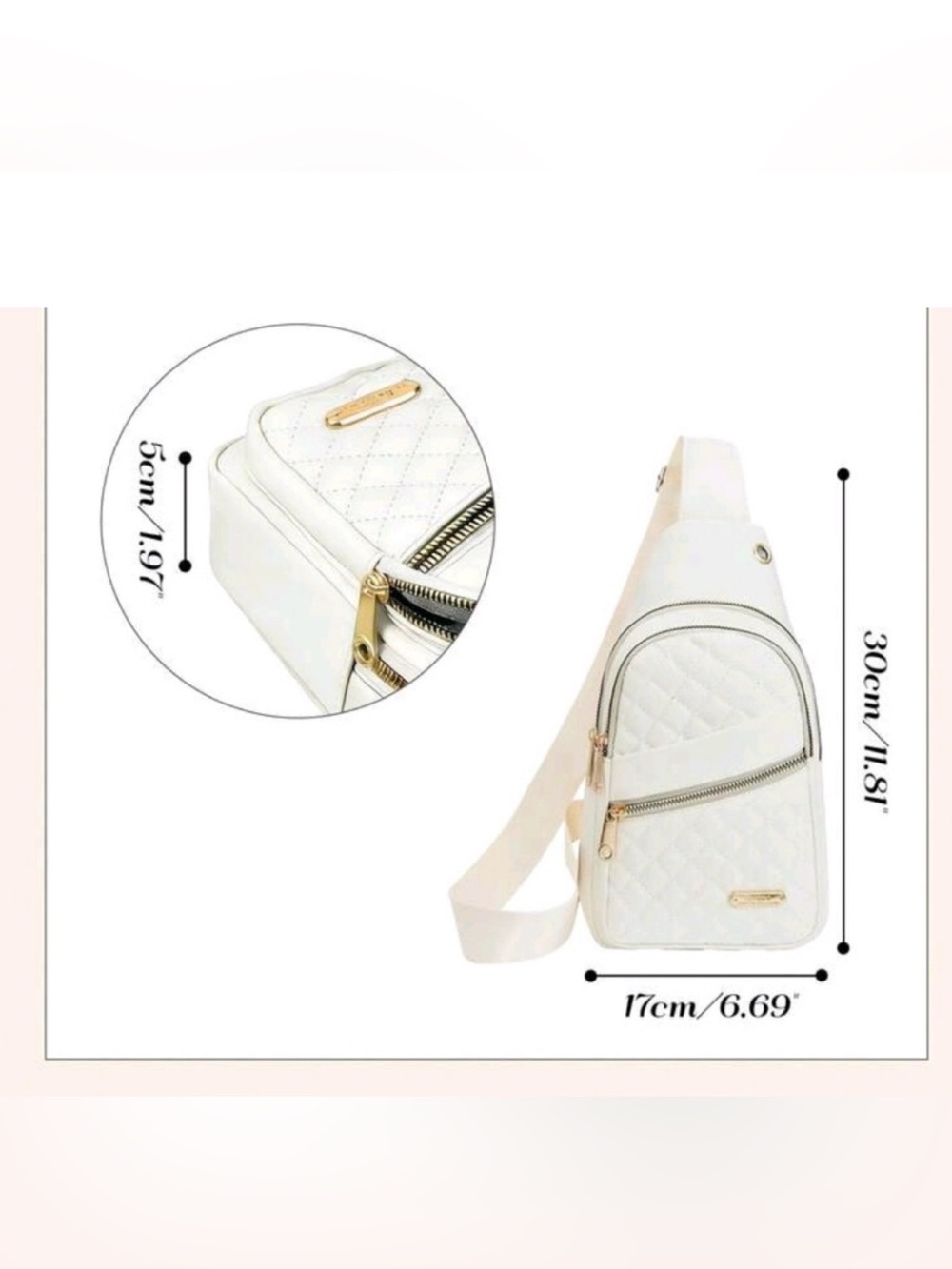 Stylish Quilted Sling Bag NWT